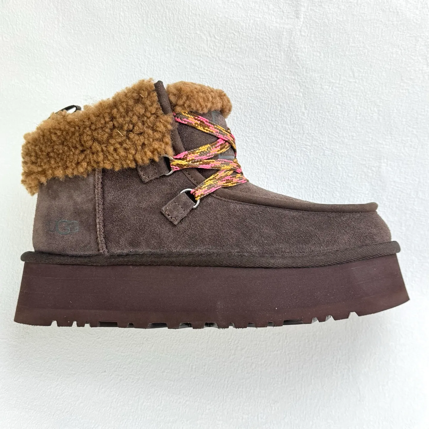 Self-pickup 💰560 Ugg Fukala lace-up boots 3954 The official website's main recommendation. A must-have for Maillard in autumn and winter. Every color matches well. The shape is super positive. The soles are increased by 3.8cm. Perfectly modifying the leg shape. Simple and elegant style. Must be arranged! size：35-40